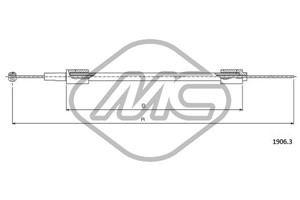 Panserkabel, FIAT PANDA, 4404120, 4404121, 4484785, 867721335A, 867721355A, 867721355C, X04404120, X04484785