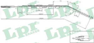 Kabel, parkeringsbremse, Høyre, Venstre, BMW 3 [E36], 3 Cabriolet [E36], 3 Coupé [E36], 3 Touring [E36], 34411159048