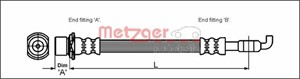 Bremseslange, Foran høyre, Foran venstre, TOYOTA PREVIA I, 90947-02604