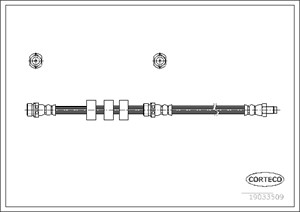 Bremseslange, Foran, Framaksel, MAZDA TRIBUTE, EC0143980A, EC0143980B