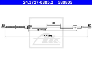 Kabel, parkeringsbremse, Høyre bak, PEUGEOT 309 I, 309 II, 4745 66