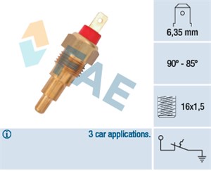 Temperaturbryter, radiator ventilator, MAZDA 121 I, 0816.F6 S1, 0816.F6, 1 427 902 S1, 1 427 902, 816.F6 S1, 9464474289 S1, 9464474289,