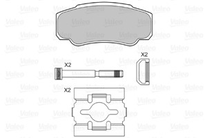 Bremseklosser sett, Bakaksel, Framaksel, CITROËN,FIAT,PEUGEOT, 425246, 4252-46, 425247, 4252-47, 425468, 4254-68, 71752985, 7175985, 717