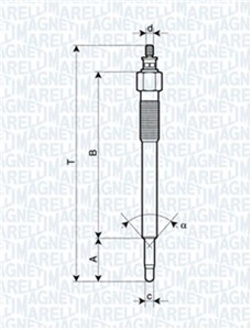 Glødeplugg, OPEL SIGNUM Halvkombi, VECTRA C, VECTRA C GTS, VECTRA C Kombi, RENAULT ESPACE IV, VEL SATIS, SAAB 9-5, 9-5 Kombi, 05954839,