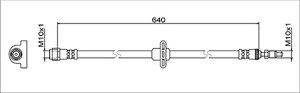 Bremseslange, Framaksel høyre, Framaksel venstre, BMW X3 [G01, F97], X3 Van [G01], X4 [G02, F98], 34 30 6 872 061, 34306872061