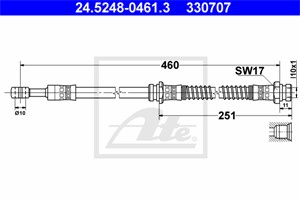 Bremseslange, Framaksel, MITSUBISHI CARISMA, CARISMA Sedan, SPACE STAR Minibus, minivan, VOLVO S40 I, V40 Kombi, 30862414, 30870880, M8
