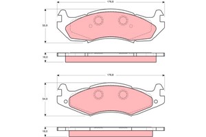 Bremseklosser sett, Bakaksel, Framaksel, HUMMER HUMMER H1, JEEP CHEROKEE, CJ5 - CJ8, COMANCHE, WRANGLER I, 0000K83502200, 05742771, 0574
