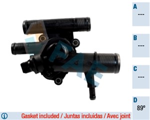Termostat, kjølemiddel, NISSAN,OPEL,RENAULT,VAUXHALL, 11060-AW300, 11061-00QAD, 4404305, 4408928, 82 00 074 346, 82 00 674 368, 9112305,