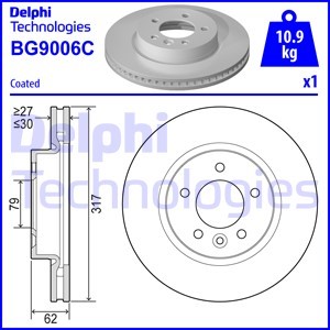Bremseskive, Framaksel, LAND ROVER DISCOVERY III, DISCOVERY IV, DISCOVERY VAN III, DISCOVERY VAN IV, RANGE ROVER SPORT I, SDB000601, SDB