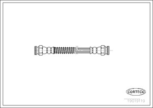 Bremseslange, Bak, Bakaksel, Hjulside, Høyre, Kjøretøysiden, Venstre, CITROËN,PEUGEOT, 480665, 96089547, 96124223