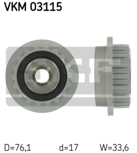 Frihjul, dynamo, VW MULTIVAN V, PHAETON, TOUAREG, TRANSPORTER Buss V, TRANSPORTER Flak/chassi V, TRANSPORTER Skåp V, 070 903 201 C, 070