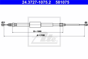 Kabel, parkeringsbremse, Bak, Høyre, Venstre, RENAULT GRAND SCÉNIC II, MEGANE II, MEGANE Kombi II, MEGANE Sedan II, SCÉNIC II, 82 00 229