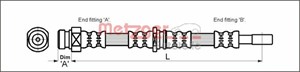 Bremseslange, Foran høyre, Foran venstre, Framaksel høyre, Framaksel venstre, MITSUBISHI,VOLVO, 30862414, 308624147, 308708809, M862414,
