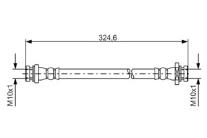 Bremseslange, Bak, Venstre bakaksel, Venstre, OPEL AGILA, SUZUKI SPLASH, SWIFT III, VAUXHALL AGILA Mk II, 51580-62J00, 93195320