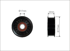 Strammerull, kilerem med ribber, CADILLAC ESCALADE, CHEVROLET AVALANCHE, TAHOE, HUMMER HUMMER H3, ISUZU ASCENDER, SAAB 9-7X, 12554027, 1