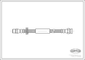 Bremseslange, Bakaksel, Kjøretøysiden, FORD GALAXY I, 7335770, 95VW2282AD