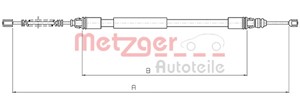 Kabel, parkeringsbremse, Bak, Bakre venstre, Høyre bak, Høyre, Venstre, CITROËN SAXO, PEUGEOT 106 I, 106 II, 4745.H7, 4745.T4, 96209110,