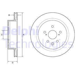 Bremseskive, Bakaksel, LEXUS GS, RC, 4243130320