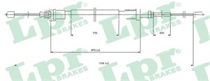 Kabel, parkeringsbremse, Bak, Høyre, Venstre, CITROËN C3 II, DS3, DS3 Cabriolet, 474659, 474959, 9671814180