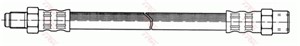 Bremseslange, Bakaksel, Høyre, Venstre, MERCEDES-BENZ VITO Buss [W638], VITO Skåp [W638], V-KLASS [638/2], 638 428 10 35, 638 428 21 35,