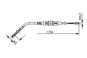 Kabel, parkeringsbremse, Høyre, Venstre, BMW 3 [E36], 3 Cabriolet [E36], 3 Coupé [E36], 3 Touring [E36], 34 41 1 159 048