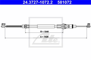 Kabel, parkeringsbremse, Bak, NISSAN,OPEL,RENAULT,VAUXHALL, 36400-00QAA, 45 00 251, 77 00 311 217, 9160551