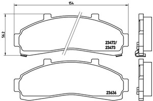 Bremseklosser sett, Framaksel, FORD USA E Buss, E Skåp, EXPLORER, RANGER, MAZDA B-SERIE, 1L2Z2001CA, 2L542001AA, 2L5Z2001AA, 3787544, 3L