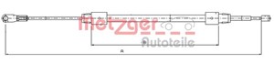 Kabel, parkeringsbremse, Bak, Venstre, MERCEDES-BENZ A-KLASS [W168], 168 420 02 85, 168 420 14 85, 1684200285, 1684201485, A 168 420 02