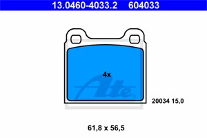 Bremseklosser sett, Bak, Foran, AUDI,BMW,OPEL,PORSCHE,TALBOT,VW, 168063 00, 168440 00, 311 698 151 C, 311 698 151 E, 34 11 1 116 619, 41