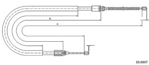 Kabel, parkeringsbremse, Bak, Høyre, Venstre, RENAULT MEGANE Scenic, SCÉNIC Minibus, minivan I, 7700 424 468, 7700 834 655