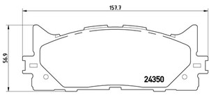 Bremseklosser sett, Framaksel, LEXUS ES, TOYOTA AURION, AVALON Sedan, CAMRY Sedan, 0446506070, 0446506080, 0446506100, 0446506110, 04465