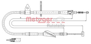 Kabel, parkeringsbremse, Bak, Høyre bak, Høyre, OPEL AGILA, SUZUKI WAGON R+ Halvkombi, 09203995, 09209926, 4700357, 4705531, 54401-78F01