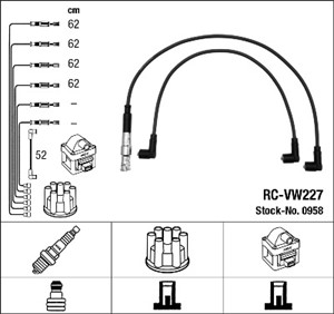 Tennledningssett, VW GOLF III, GOLF Cabriolet III, GOLF Variant III, PASSAT B3/B4, PASSAT B3/B4 Variant, VENTO