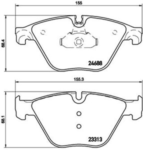 Bremseklosser sett, Framaksel, BMW 5 [F10], 5 Touring [F11], 6 Cabriolet [F12], 6 Coupé [F13], 6 Gran Coupe [F06], 34116775314, 34116798