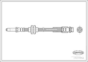 Bremseslange, Bakaksel, FORD FOCUS II, FOCUS C-MAX, FOCUS Sedan II, 1329957, 1361292, 1405497, 3M512282GC, 3M512282GD, 3M512B110CA