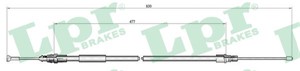 Kabel, parkeringsbremse, Bak, PEUGEOT 607, 4745X6, 965127180
