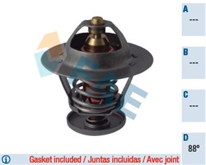 Termostat, kjølemiddel, CITROËN,DAIHATSU,FORD,PEUGEOT, 1096283, 1338.F5, 16341-87789-000, 17670-65720, 90048-33013-000, 90048-33024-000,