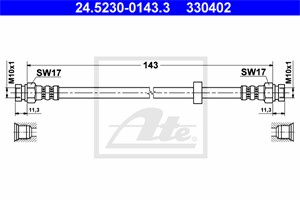 Bremseslange, Bakaksel, SEAT IBIZA II, VW POLO III, POLO CLASSIC III, POLO Van Skåp / kombi, POLO Van Skåp/halvkombi, POLO Variant, 6N0