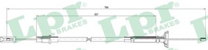 Kabel, clutchbetjening, VW CADDY I, GOLF I, GOLF Cabriolet I, JETTA I, 171721335E