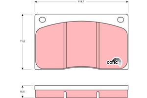 Bremseklosser sett, Framaksel, DAIMLER,JAGUAR, C 41307, C0041307, CAC5060, GBP224, GBP278AF, JLM 536, JLM1158, JLM1510, JLM9517, JLM9727