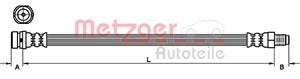 Bremseslange, bakaksel begge sider, Høyre bakaksel, Venstre bakaksel, FORD C-MAX II, FOCUS III, FOCUS Sedan III, GRAND C-MAX, 1681131, A