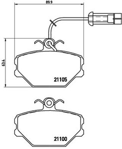 Bremseklosser sett, FIAT TEMPRA, TIPO, LANCIA DEDRA, YUGO FLORIDA, SANA, 5888781, 5892330, 71770951, 793120, 794079, 794870, 9943830