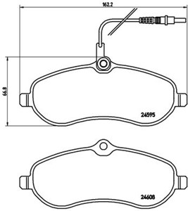 Bremseklosser sett, Framaksel, CITROËN,FIAT,PEUGEOT,TOYOTA, 0009467548988, 1611839880, 1617279580, 1623160380, 425363, 425364, 425365, 4