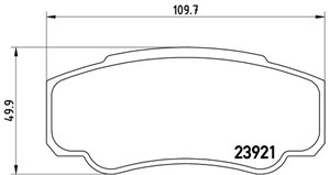 Bremseklosser sett, Bakaksel, CITROËN,FIAT,PEUGEOT, 1611457780, 425246, 425247, 425443, 425468, 71752985, 71770072, 71772527, 77362274,