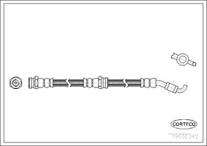Bremseslange, Foran, Framaksel, MAZDA 121 II, DEMIO, D06143980, D06143980A