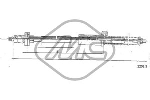 Gasskabel, FIAT 127, SEAT FURA, 5932425, X039350920