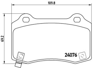 Bremseklosser sett, Bakaksel, CADILLAC,CHEVROLET,CHRYSLER,DODGE,JEEP,TESLA, 00K68399102AA, 00K68399102AB, 05174327AA, 05174327AB, 051743