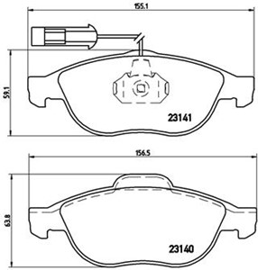 Bremseklosser sett, ALFA ROMEO 156, 156 Sportwagon, FIAT PUNTO, LANCIA LYBRA, LYBRA SW, 6001073151, 71713144, 71748390, 71770957, 717725