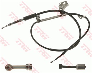 Kabel, parkeringsbremse, Bak, Bakre venstre, Venstre, AUDI A6 C5, A6 C5 Avant, 4B0 609 721 AC, 4B0 609 721 M, 4B0 609 721 R
