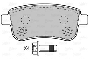 Bremseklosser sett, Bakaksel, RENAULT, 440601416R, 440603734R, 440604694R